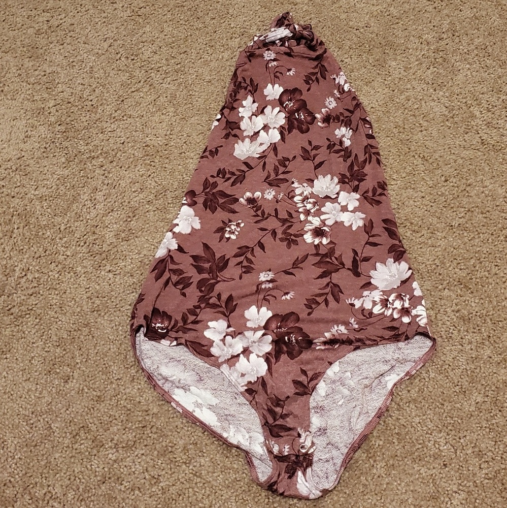 Floral Halter Bodysuit